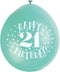 21st Birthday Balloons - UNIQUE PARTY Happy 21st Multicolour Pack
