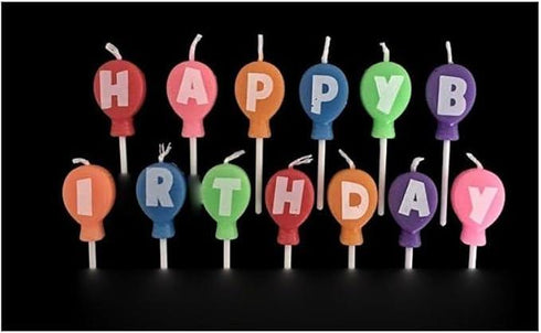 GSD HAPPY BIRTHDAY BALLOON SHAPE PARTY CANDLES. 941650
