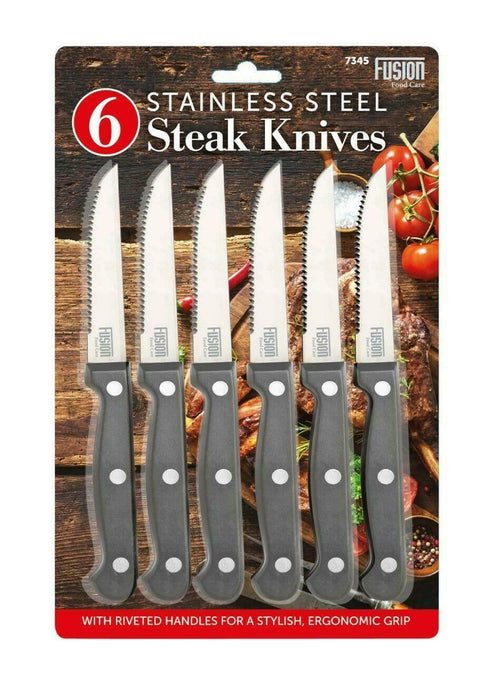 Stainless Steel Steak Knives - Fusion 6-Pack DGI7345