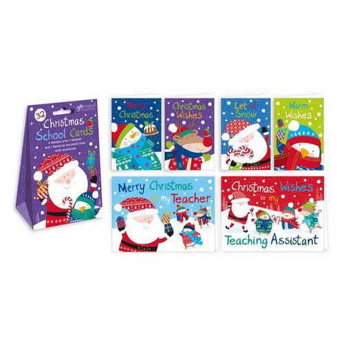 32 GIFTMAKER CHRISTMAS SCHOOL GREETING CARDS - CHARACTERS. GC400