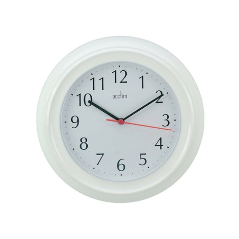 White Wall Clock - ACCTIM Wycombe 225mm AC21412