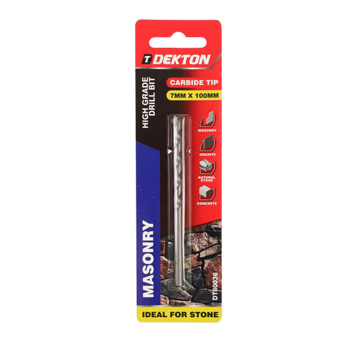 DEKTON MASONRY DRILL BIT 7MM X 100MM. DT80036