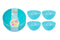BELLO PLASTIC BOWL 500ML 4/PK - BLUE. AM2075