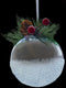 CLEAR FROST BAUBLE WITH SNOW 8 CENTIMETRE. 55131