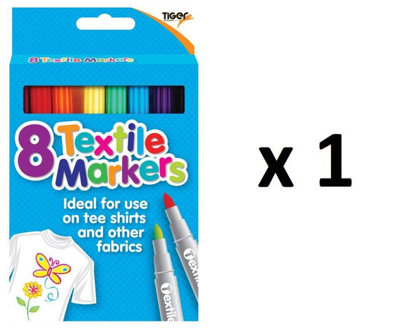 Textile Markers Pack - TIGER T301810 8 Count for Fabric Art
