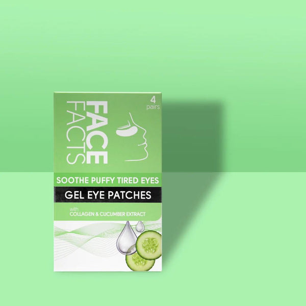 FACE FACTS SOOTHE PUFFY TIRED EYES GEL EYE PATCHES - COLLAGEN & CUCUMBER. 82138-150