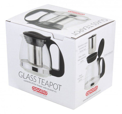 Glass Teapot Strainer - APOLLO 600ml with Built-in Strainer AP4724