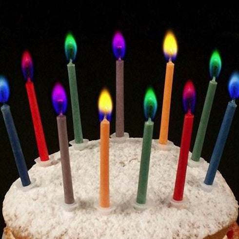 Angel Flames Birthday Candles - Colorful 12 Pack X09065