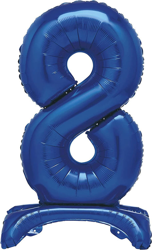 Giant Number 8 Balloon - Blue 76cm Foil Decoration | UNI12888