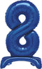 Giant Number 8 Balloon - Blue 76cm Foil Decoration | UNI12888