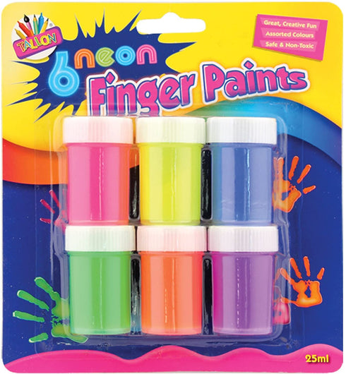 Neon Finger Paint - ARTBOX 20ML Pack of 6 | TA5458
