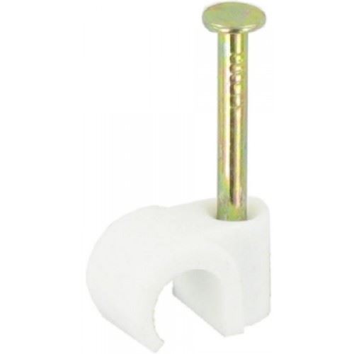 Cable Clips 4mm - FAST PAK VALUE 1451 Round White 60 Pack