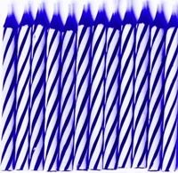 24 BLUE BIRTHDAY CANDLES. 20847-B