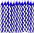 24 BLUE BIRTHDAY CANDLES. 20847-B
