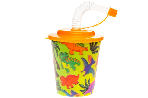 DINO THEME 3D CUPS WITH STRAW AND LID 12/PK. LG8179