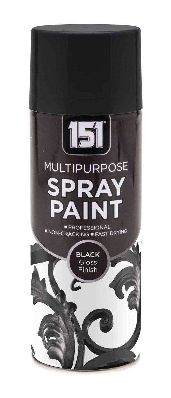 Black Gloss Spray Paint 400ml - High-Quality TAR024 Finish