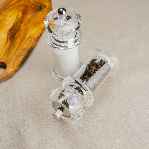 Acrylic Grinder Set - G-MILL Salt & Pepper Mills 14cm SP-6615AC