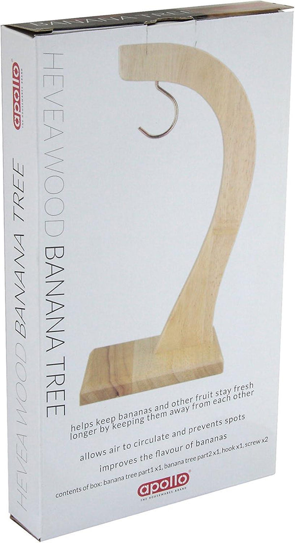 Rubberwood Banana Hanger - Natural Wood AP6022