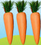 3 ARTIFICIAL GLITTER CARROT EASTER HANGING DECORATION. DP06482