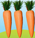 3 ARTIFICIAL GLITTER CARROT EASTER HANGING DECORATION. DP06482