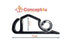 50 EXTERNAL LIGHT GUTTER HOOKS BLACK. 56477 FF04B