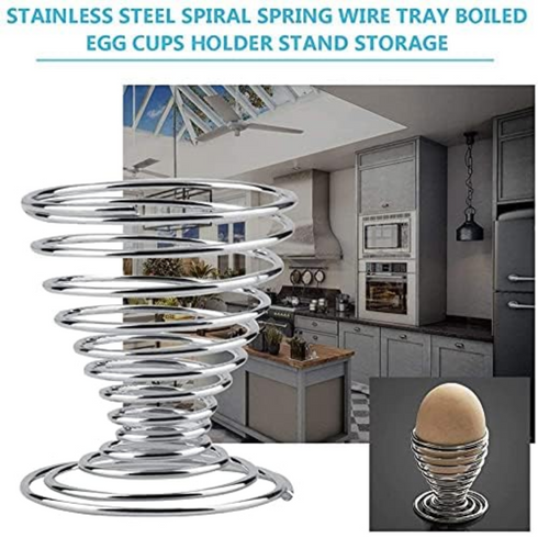 APOLLO SPIRAL CHROME EGG CUPS 6/PK. AP1689