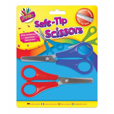 Safe Tip Scissors 2-Pack - ARTBOX TA6171 Safety Craft Scissors