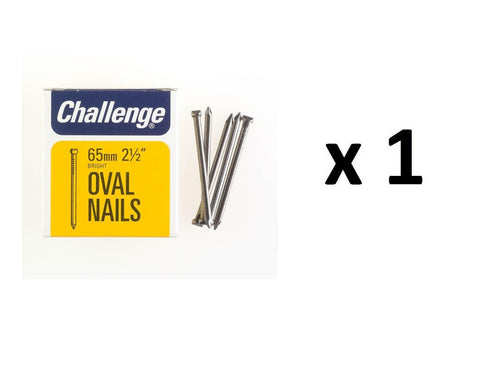 Oval Nails 65mm - Challenge Bright Finish 225g Pack FS12018