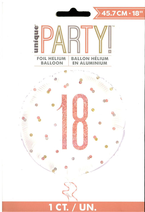 Rose Gold 18th Balloon - Unique Birthday Celebration Decor