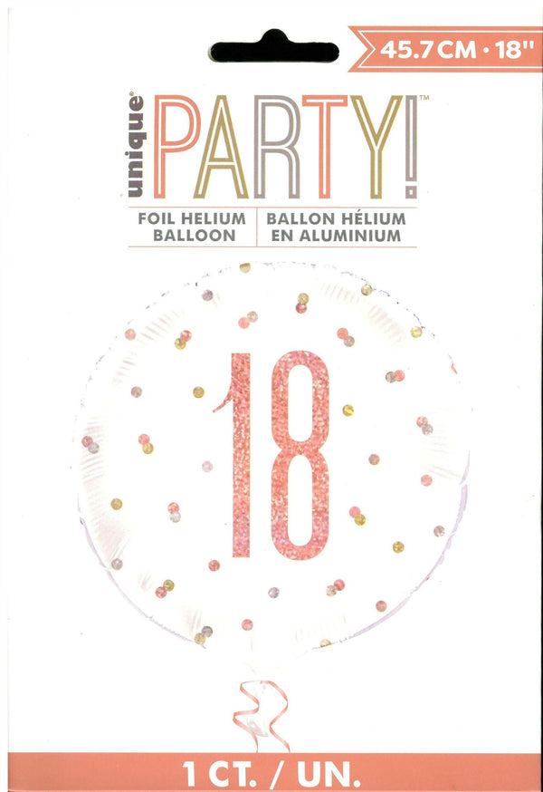 Rose Gold 18th Balloon - Unique Birthday Celebration Decor