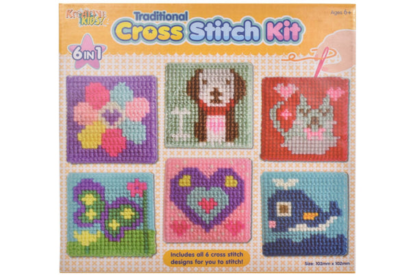 Cross Stitch Kits - 6 Assorted Colour Box Sets TY0313