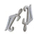 Curtain Glider Hooks - STAR PACK 8 for White & Silver Drapes