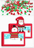 CHRISTMAS 8 CUTE PLACE CARD WITH PARTY CONFETTI. XPACNCC