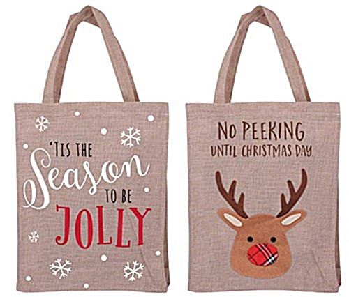 HESSAIN CHRISTMAS GIFT BAG. 9361