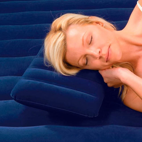 Inflatable Camping Pillow - INTEX Travel Cushion 17x11x3.5 Inch