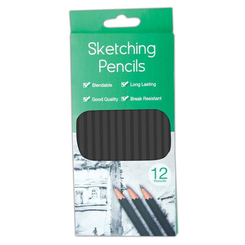 Graded Sketching Pencils Set - 12 Quality Drawing Shades 5147