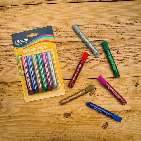 Glitter Glue Pens - BOSTIK 6 Pack Art Supplies 30625172