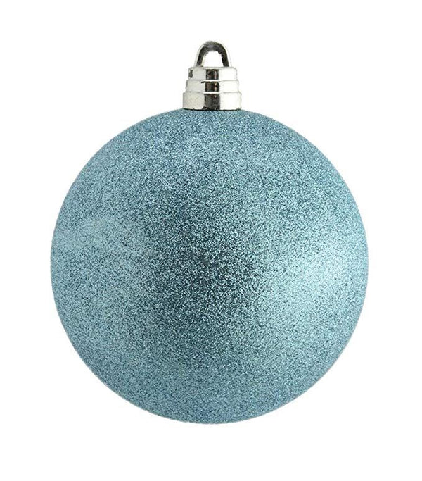 GIANT ICE BLUE TURQUORISE GLITTER BAUBLE 150MM. DP55894