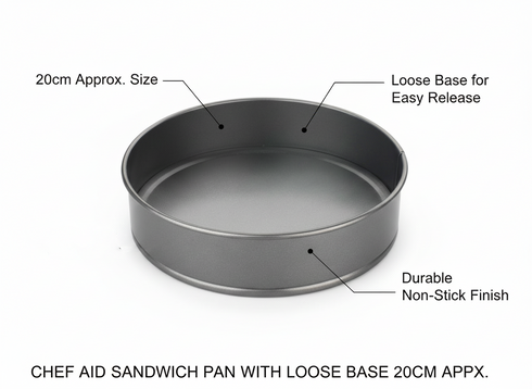 CHEF AID SANDWICH PAN WITH LOOSE BASE 20CM APPX. 10E10309