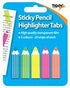 Neon Highlighter Tabs - TIGER 100 Sticky Pencil Highlight Tabs T301469