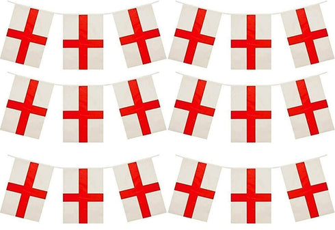SHATCHI ENGLAND ST GEORGES BUNTING 20 FLAG 10M. 117940