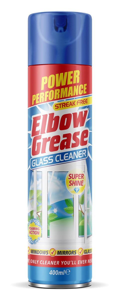 Glass Cleaner Spray - ELBOW GREASE GLASS CLEANER 400ML EG171