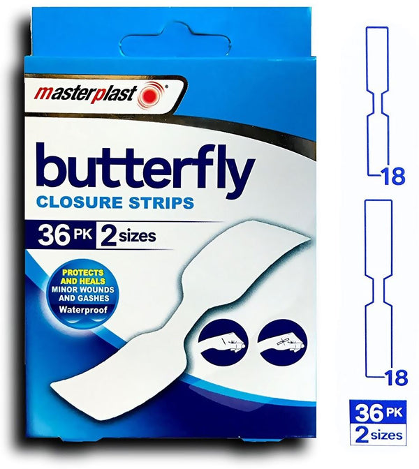 Butterfly Closure Strips - Waterproof First Aid Skin Band Plaster