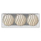 3 WHITE WITH SILVER TRELLIS BAUBLES 80MM. DP54711
