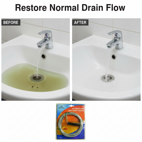 3 METRE METAL BLOCKED DRAIN UNBLOCKER WASTE PIPE CLEANER. BB-DL101