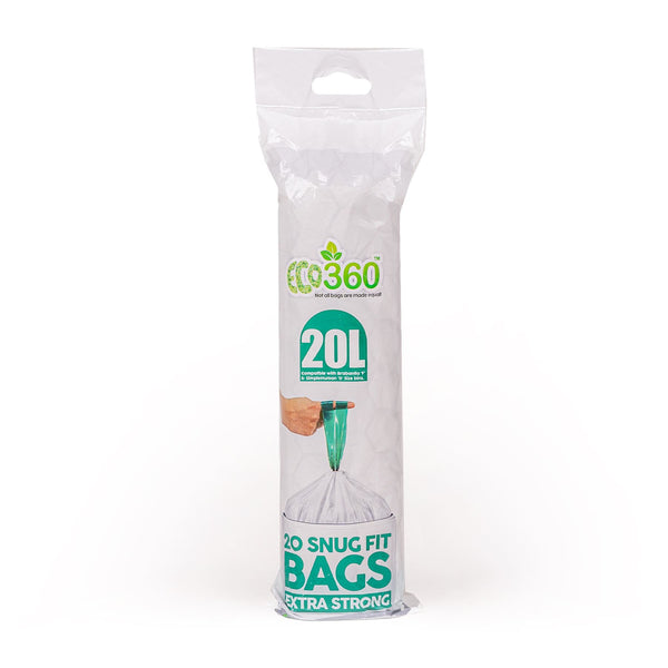 Eco-Friendly Bin Liners - ECO 360 20L Drawstring, 20 Pack