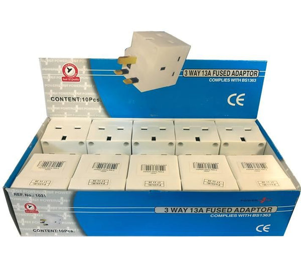 POWER PLUS 3 WAY 13AMP ADAPTER. PP1031
