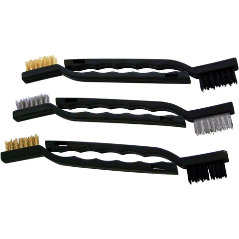 Wire Brush Set - AM-TECH 6PC 175MM Brass, Steel & Nylon F3400