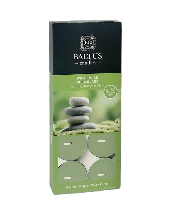 White Musk Tealights - BALTUS 4hr Burn, 10 Pack | 230173
