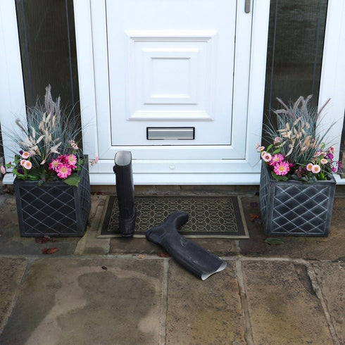 Circle Design Doormat - JVL Havana Rubber Pin 45x75cm